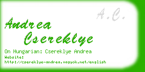 andrea csereklye business card